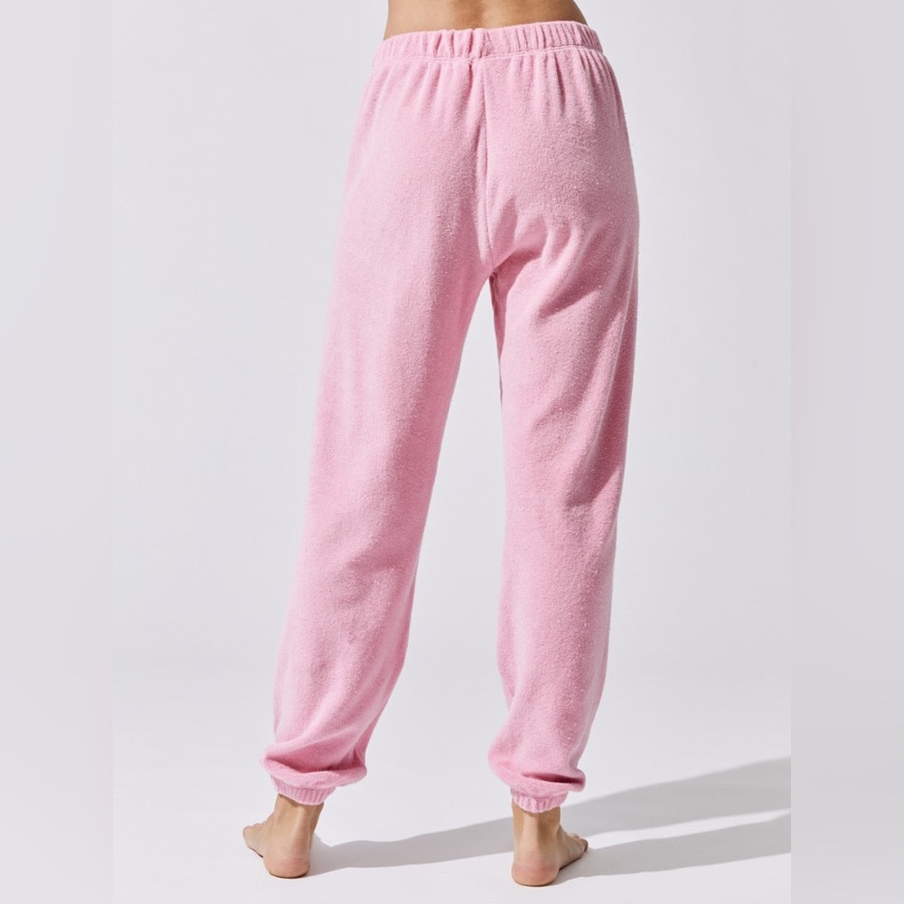 Donni. Terry Henley Jogger Sweatpants Flamingo  Pink  Size S Athletic